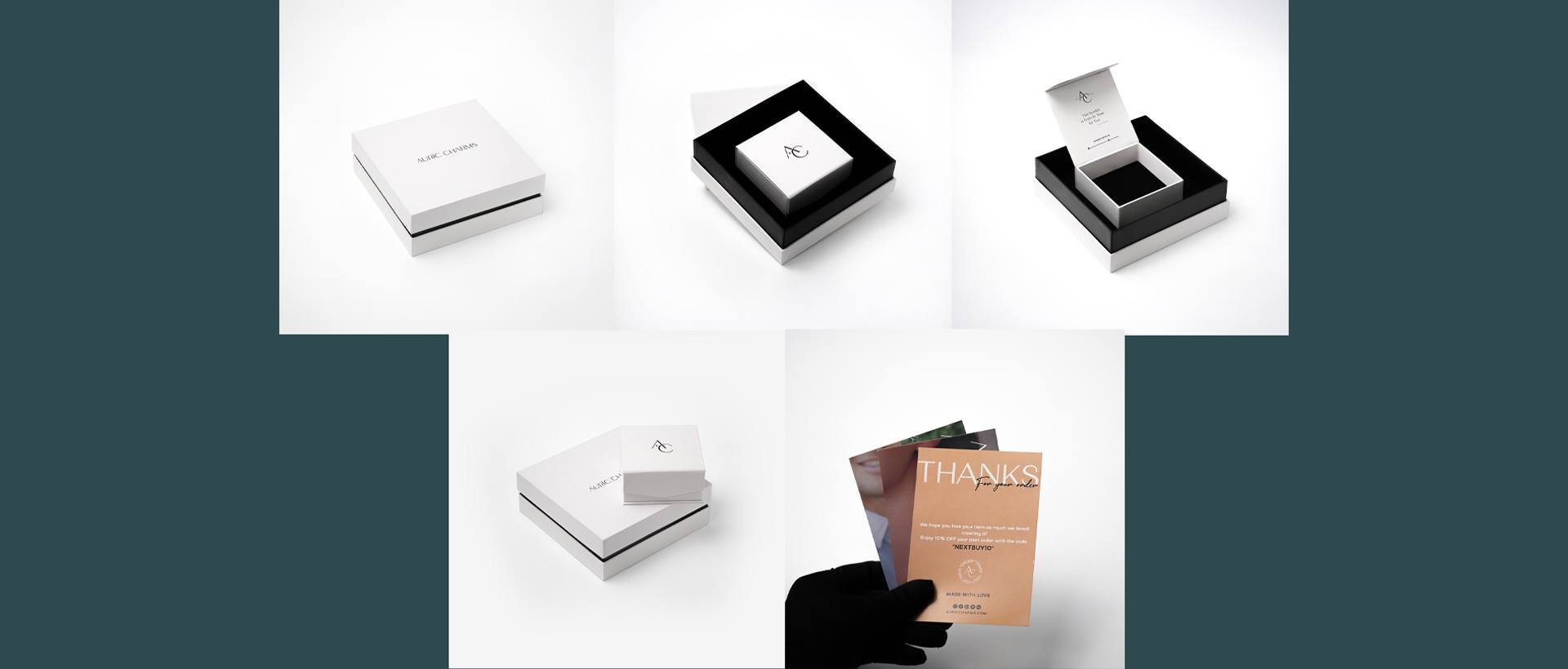 Auric Charms packaging system