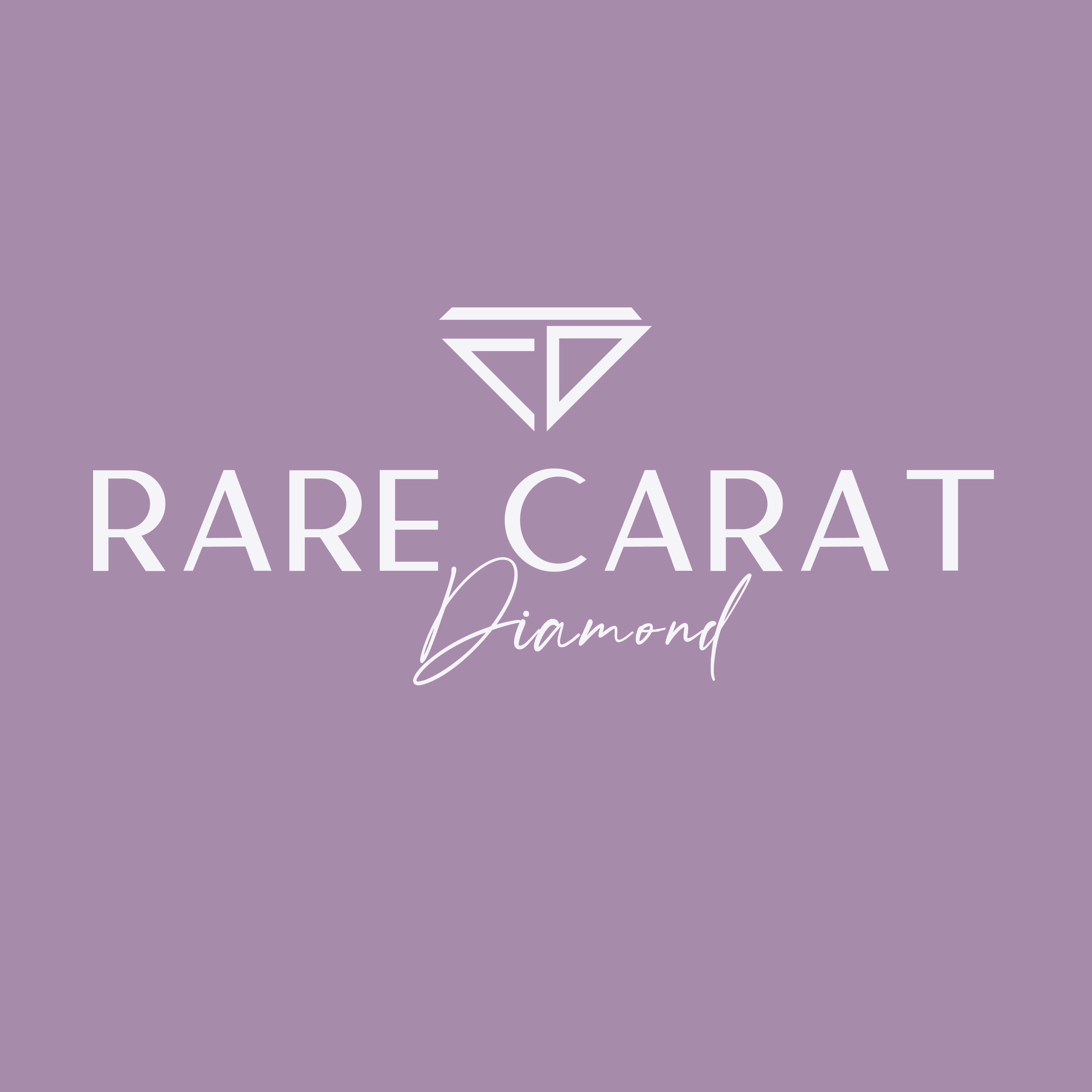 Rare Carat Diamond logo on purple background