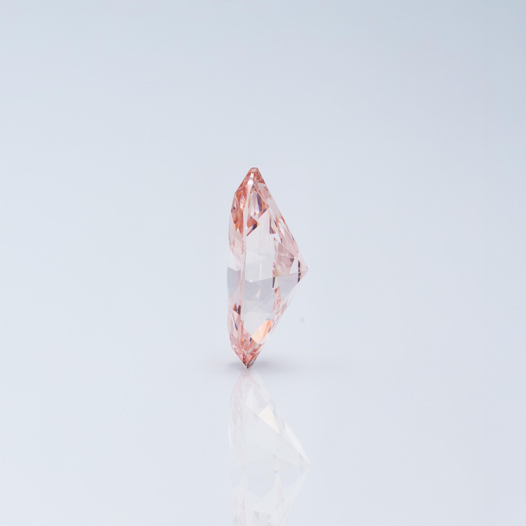 3CT Pink Oval Cut Lab Grown Diamond