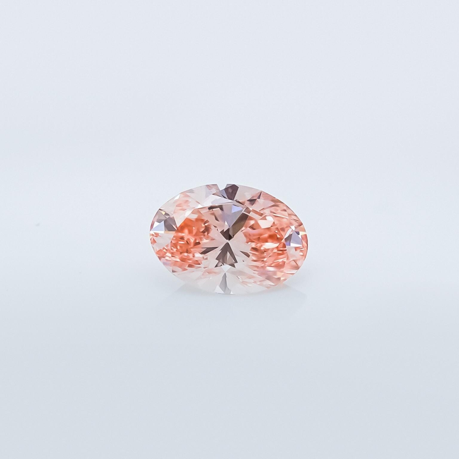 3CT Pink Oval Cut Lab Grown Diamond