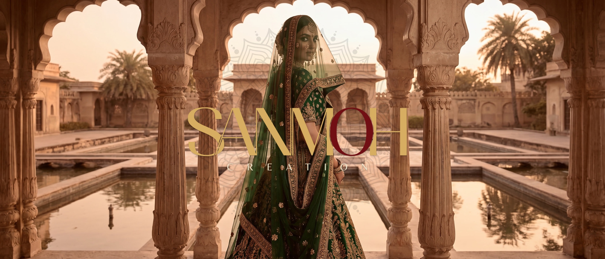 Sanmoh ethnic wear brand identity by Indiibot